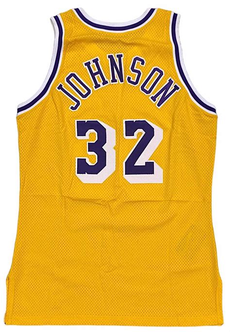 1990-91 Earvin "Magic" Johnson LA Lakers Game-Used Home Jersey - Grey ...