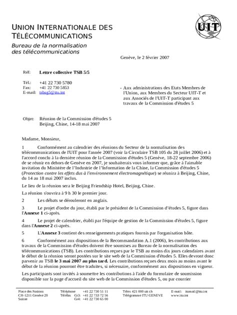 TSB Collective Letter TAS/3 Doc Template | pdfFiller