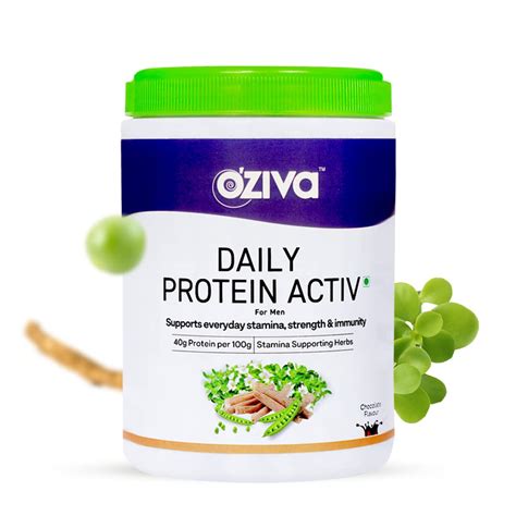 Buy OZiva Daily Protein Activ for Men | Protein Powder for Men for ...