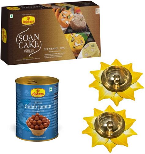 Haldiram's Nagpur Soan Cake Pack 400g, Mini Gulab Jamun 500g with 2 ...