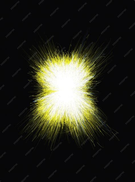Premium Photo | A yellow ball with a black background