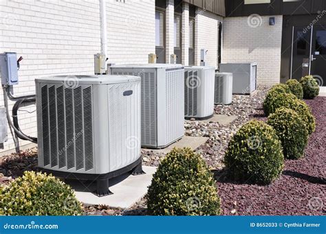 Many Industrial Air Conditioner Units Stock Image - Image of heavy ...