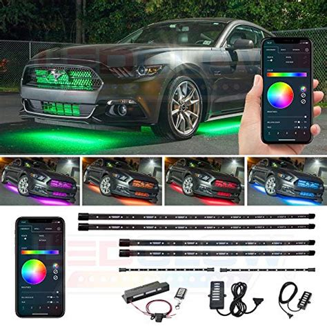 Buy LEDGlow 4pc Bluetooth Million Color LED Underbody Underglow & 2pc ...