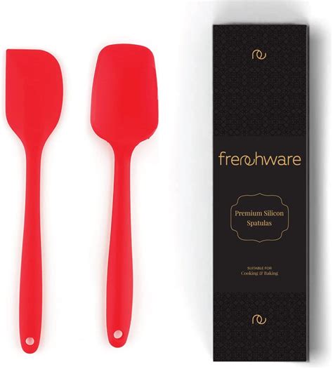Buy Femora Premium Virgin Silicone Big Spatula with Grip Handle, Red ...