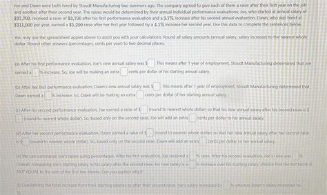 Solved Joe and Dawn were both hired by Stoudt Manufacturing | Chegg.com