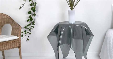 Fumé plexiglass coffee table with a modern design Otto, made in Italy