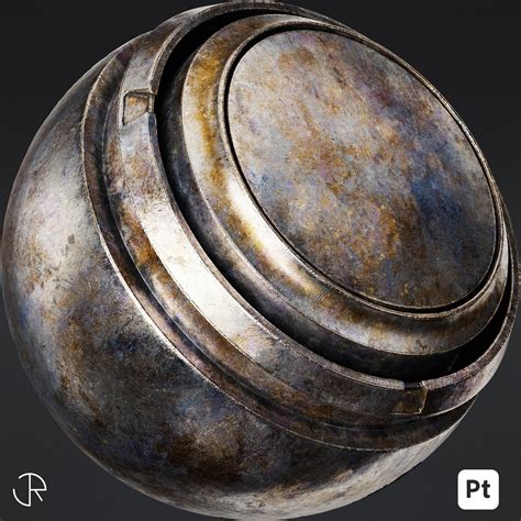 Steel Tarnish Smart Materials Pack - 45 High-Detail Customizable Metal ...