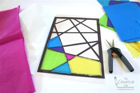 Cindy deRosier: My Creative Life: Tissue Paper Stained Glass