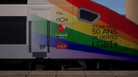 SNCF InOui TGV 4712 "Stonewall. 50 years of LGBT Pride" special livery ...