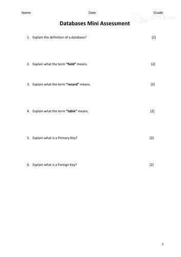 IGCSE Computer Science Databases 的图像结果