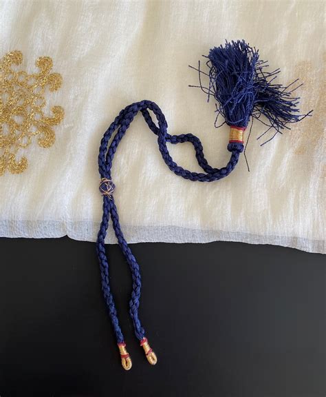 Handmade dark blue silk thread adjustable dori Dj-52715 – dreamjwell