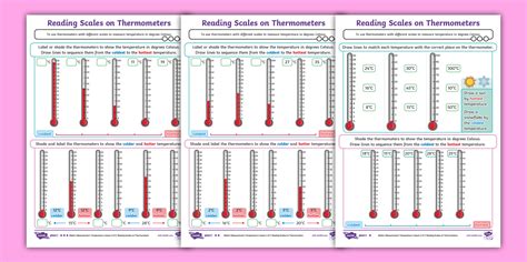 👉 Reading Scales on Thermometers Differentiated Maths Worksheets