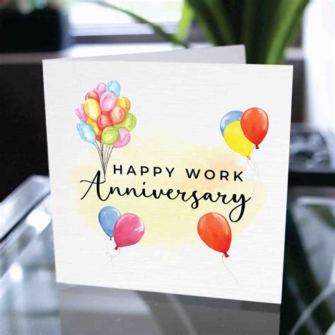 Happy Work Anniversary, Corporate Appreciation Card, Staff Appreciation ...