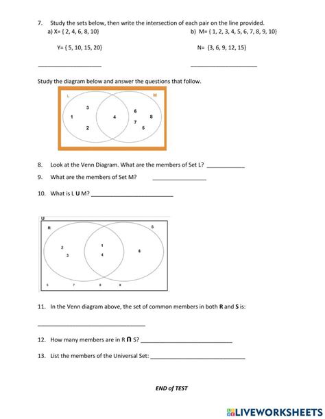 Image result for Empty Set or Equivalent Set Worksheet