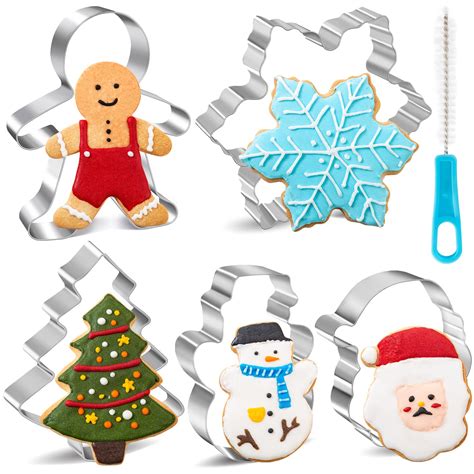 Amazon.com: Large Christmas Cookie Cutters Set 6 Pcs, Kimfead Holiday ...