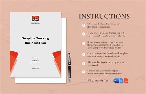 Sample Trucking Business Plan Template in Word, PDF, Google Docs ...