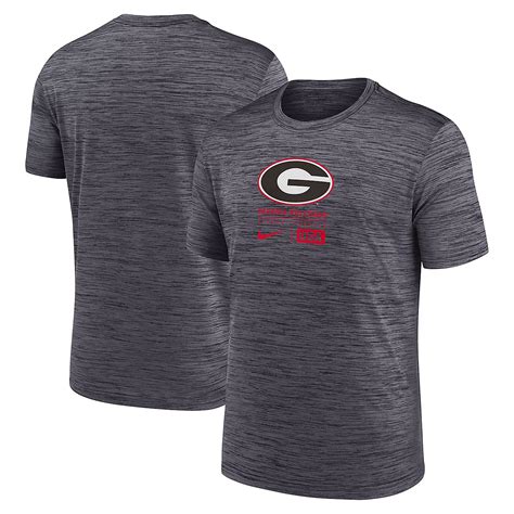 Nike Georgia Bulldogs Campus Center Block Velocity Performance T-Shirt ...