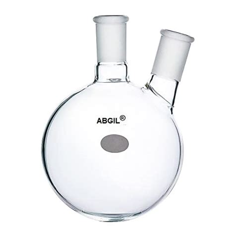 BOROSILICATE GLASS ROUND BOTTOM FLASK TWO NECK, ANGLE & PARALLEL NECK ...