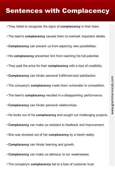 Definition, Meaning & Use "Complacency" In A Sentence - GrammarVocab