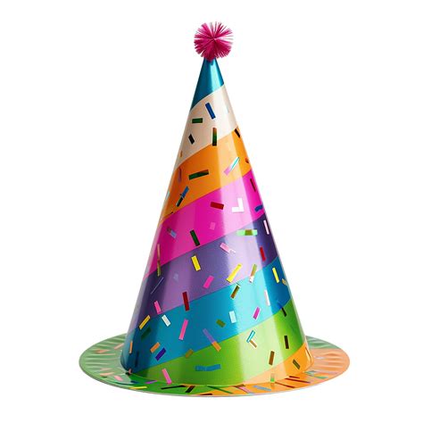 AI generated Colorful Birthday Party Hat Isolated Cutout on Transparent ...