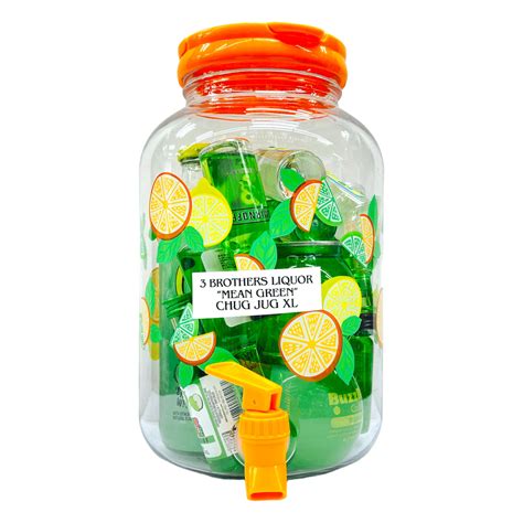 3 Brothers Liquor "Mean Green" Chug Jug XL Alcohol Cocktail Party Buck ...