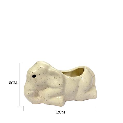White Elephant Ceramic Planter Pot Without Plant – Tiaraa