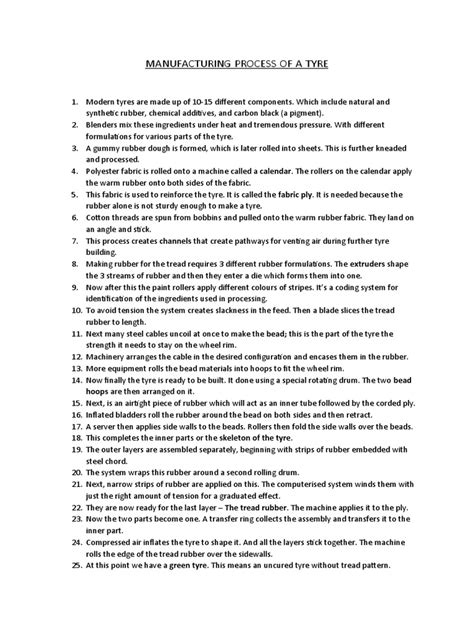 Image result for Tire Manufacturing Process