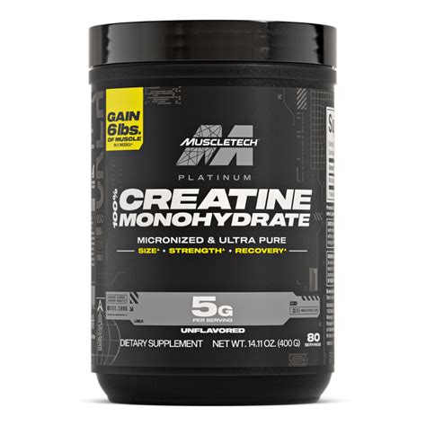 Creatine Monohydrate 400 Platinum Muscletech · 400g