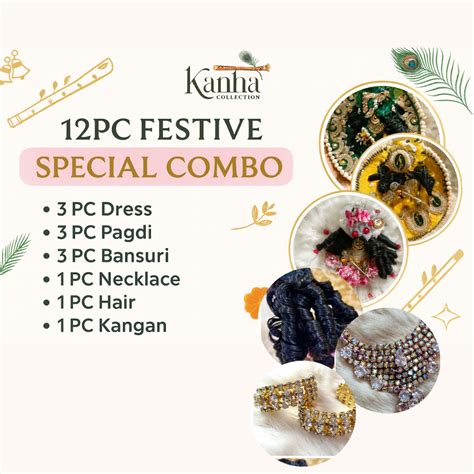 3 Dress Festive Combo with Matching Jewellery (12 pc)