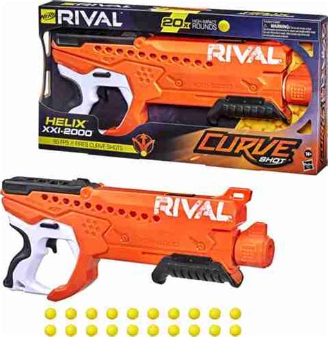 Nerf Rival Curve Shot - Helix XXI-2000 Blaster, Fire Rounds to Curve ...