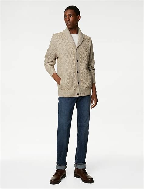 Buy Cable Shawl Collar Cardigan at Marks & Spencer