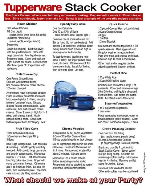 Tupperware Pressure Cooker Instruction Guide 的图像结果