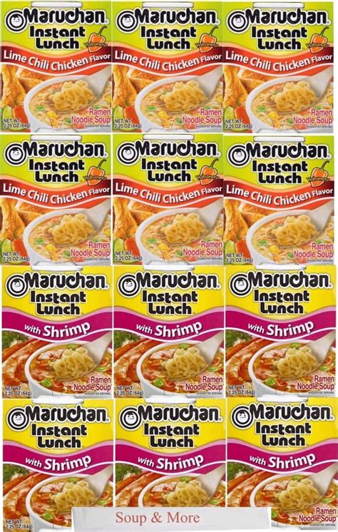 Buy Maruchan Ramen Instant Cup Noodles 12 Count - 6 Shrimp Flavor & 6 ...