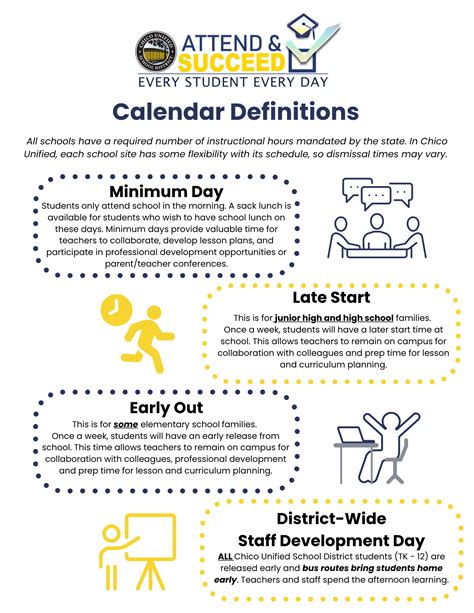 Chico Unified School District - Student Calendar