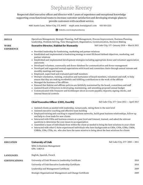Executive Resume Example & Writing Tips for 2022