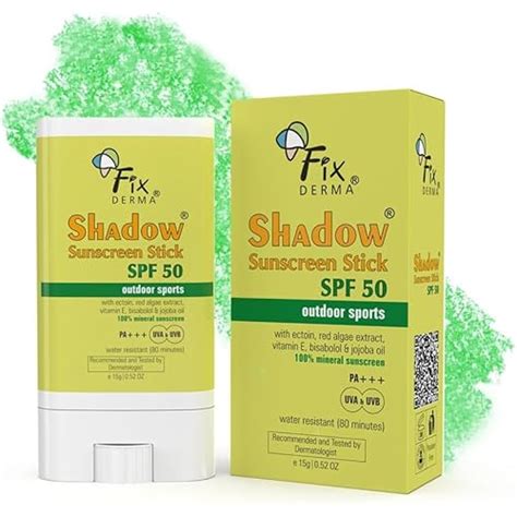 Fixderma Shadow Sunscreen Stick SPF 50 with Vitamin E & Jojoba Oil ...