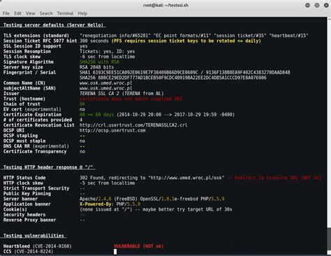Testing all SSL Vulnerabilities with TestSSL Script - Yeah Hub