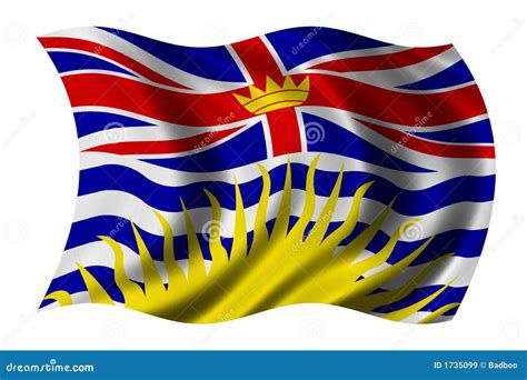 British Columbia Flag stock illustration. Illustration of flag - 1735099