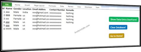 Image result for Data Entry Userform