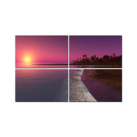 Little Jaipur Nature 4 Panel Wall Art Painting with UV Coating 36x24 ...