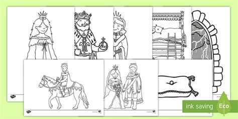 The Princess and the Pea Colouring Sheets (teacher made)