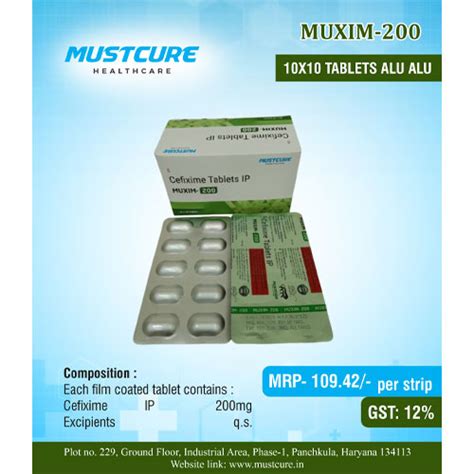 MUXIM-200 Tablets Mustcure Healthcare LLP