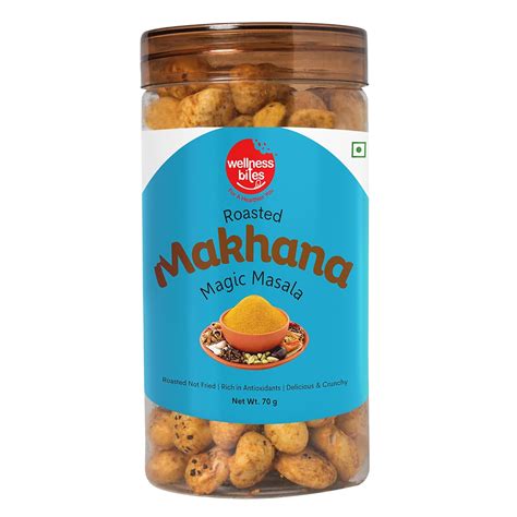 Wellness bites Magic Masala Flavoured Roasted Makhana | Healthy ...