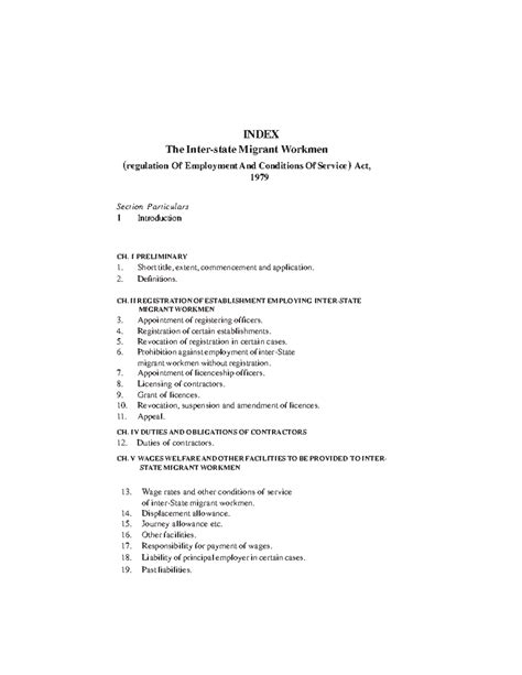 Inter State Migrant Workmen Act, 1979: Overview and Key Provisions ...
