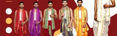 Buy Rameshwaram Fabrics Mens Ready to Wear Silk Dhoti with Angwastra ...