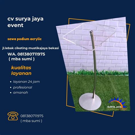 Sewa Podium Kotak Bahan Acrylic Bening Di Area Jakarta