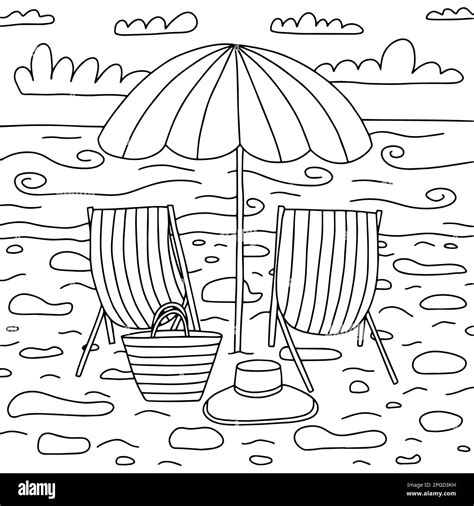 The Beach Coloring Pages