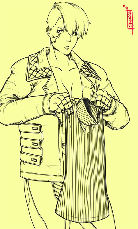 Dorio pondering the virgin killer sweater... : r/Edgerunners