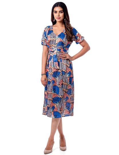 Elegant Satin Belt Dress - Shine in Style and Comfort