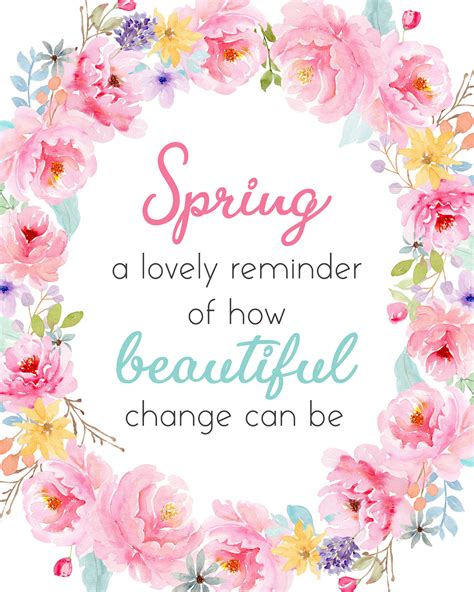 Free Printable Spring Inspirational Quote - The Cottage Market